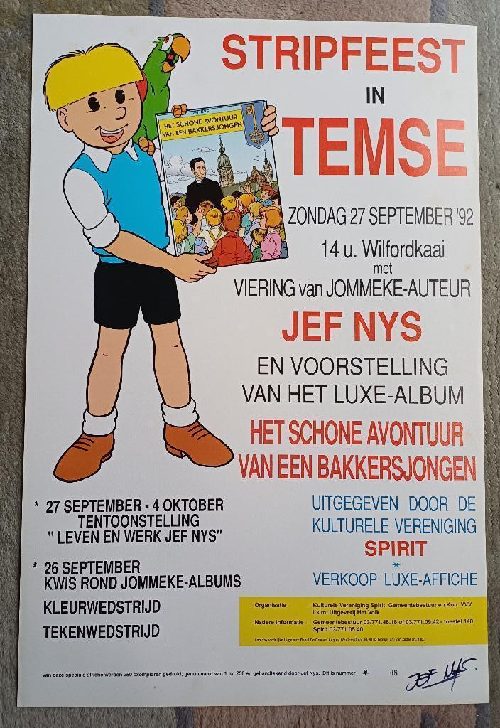 Luxe affiche / poster Jommeke genummerd & gesigneerd, Verzamelen, Stripfiguren, Nieuw, Ophalen of Verzenden