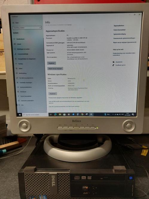 DELL PC OPTIPLEX met scherm, Computers en Software, Desktop Pc's, Gebruikt, 3 tot 4 Ghz, HDD, 8 GB, Met monitor, Ophalen