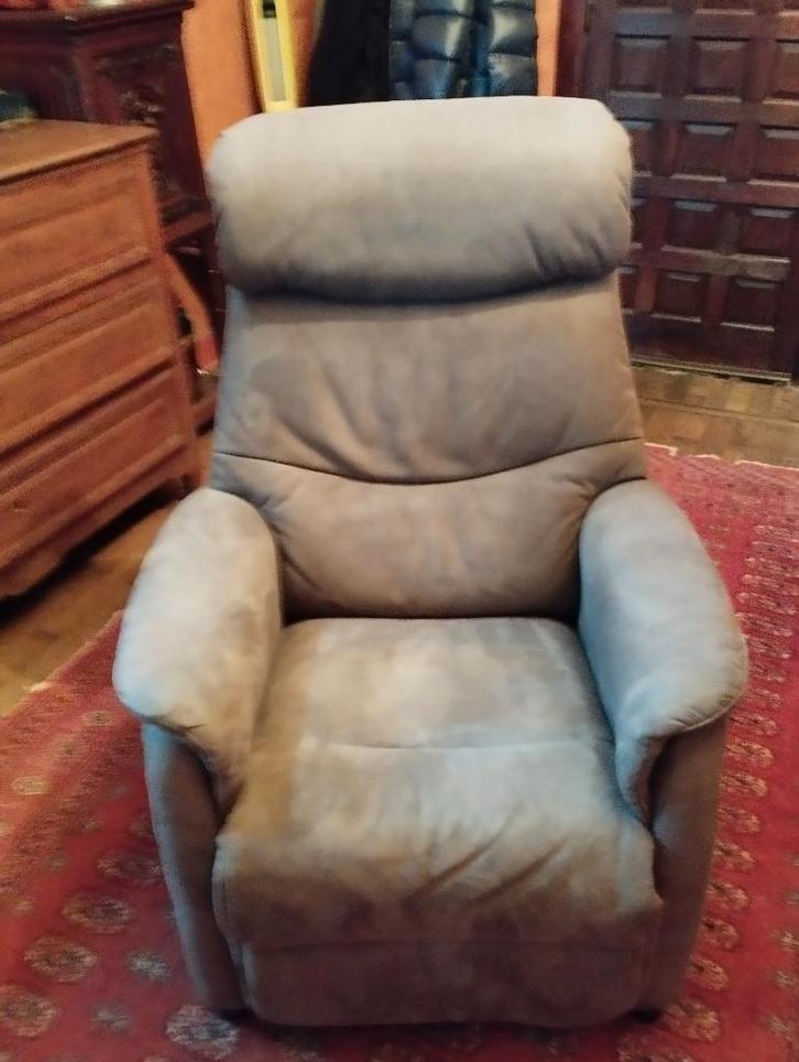 fauteuil relax electrique en nubuck, Maison & Meubles, Fauteuils, Neuf, 75 à 100 cm, 75 à 100 cm, Enlèvement ou Envoi