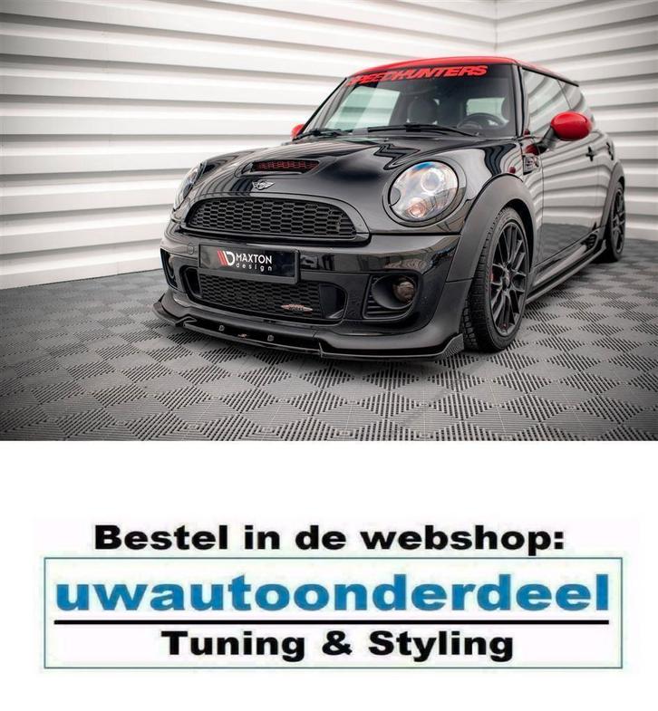 Maxton Design Spoiler Splitter Lip Voor Mini Cooper JCW R56, Auto diversen, Tuning en Styling, Verzenden