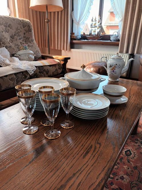 Antiek Tirschemreut Bavaria servies (niet compleet), Antiek en Kunst, Antiek | Servies compleet, Ophalen