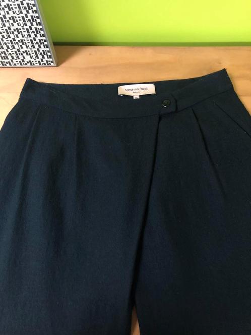 Wollen broek Belgisch label Sandrina Fasoli 38, Kleding | Dames, Broeken en Pantalons, Gedragen, Maat 38/40 (M), Zwart, Lang, Ophalen of Verzenden