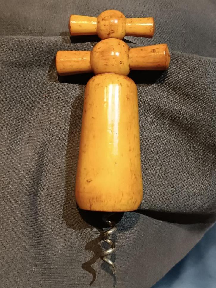 Vintage houten Chinnock 'double action' kurkentrekker, Verzamelen, Wijnen, Gebruikt, Overige typen, Overige gebieden, Ophalen of Verzenden