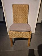 Rotan Eetkamerstoelen (incl. zitkussens) $65 voor alle 5, Huis en Inrichting, Stoelen, Ophalen, Zo goed als nieuw, Hout, Vijf, Zes of meer stoelen