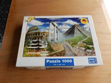 nr.1582 - Puzzel bezienswaardigheden 1000 stukjes, Hobby en Vrije tijd, Ophalen of Verzenden, 500 t/m 1500 stukjes, Legpuzzel