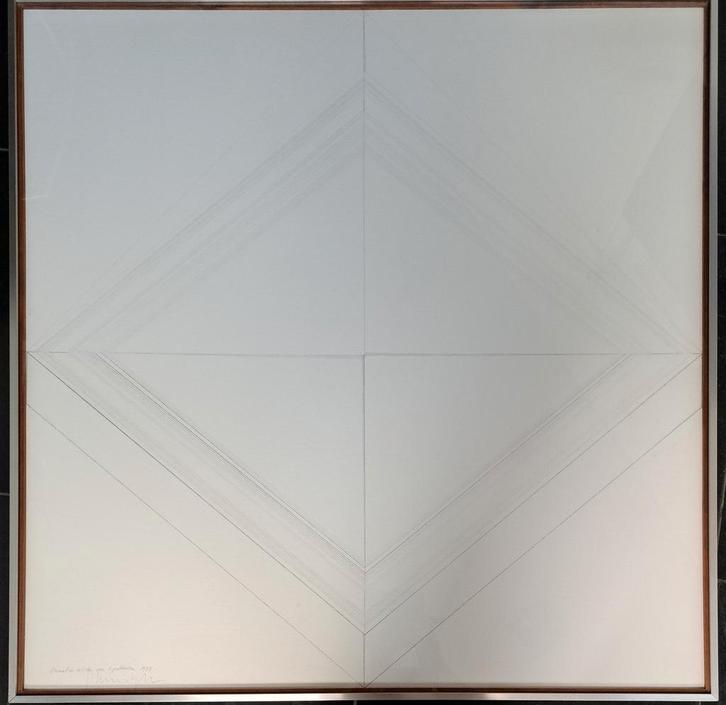 SWIMBERGHE Gilbert "Variatie nr 10" potlood op doek, Antiek en Kunst, Kunst | Schilderijen | Abstract, Ophalen