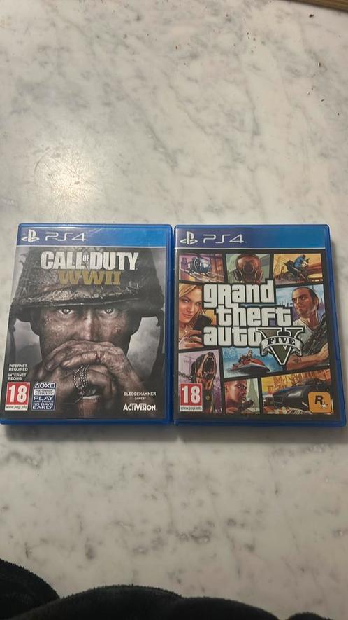Grand Theft Auto V en Call of Duty WW2 ps4 , 10 per stuk, Games en Spelcomputers, Games | Sony PlayStation 4, Shooter, Vanaf 18 jaar