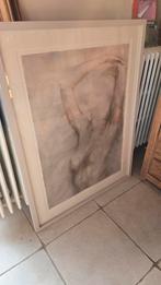 Groot schilderij naaktportret vrouw getekend Hans De Munter, Antiek en Kunst, Kunst | Schilderijen | Modern, Ophalen of Verzenden