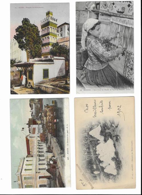 Ansichtkaarten Algerije - 4 stuks - oud., Verzamelen, Postkaarten | Buitenland, Gelopen, Buiten Europa, Voor 1920, Ophalen of Verzenden