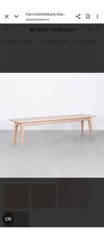 Fjerre eettafelbankje - Eik whitewash - 120cm - NIEUW, Huis en Inrichting, Tafels | Eettafels, Ophalen, Nieuw