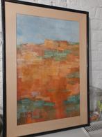 Schilderij op papier, vintage, jaren '60, gesigneerd., Ophalen