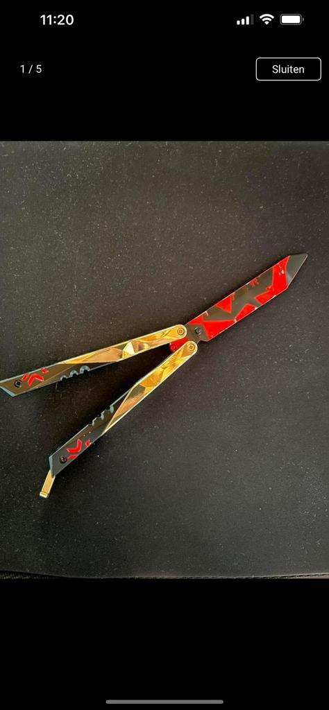 Handmade butterfly knife - valorant inspired, Hobby en Vrije tijd, Modelbouw | Overige, Nieuw, Groter dan 1:32, Ophalen