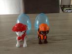 Paw Patrol verschillende plastic characters met ei (4 cm), Ophalen of Verzenden, Gebruikt