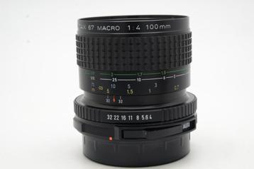 RARE 100mm F4 100/ macro for pentax 67 6x7 SMC 67II, Enlèvement ou Envoi, Utilisé, Lentille standard