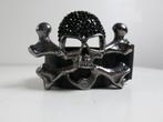 Ledere riem metalen skull Fausto Colato Milano 400/90, Kleding | Dames, Riemen en Ceinturen, Ophalen of Verzenden, Zo goed als nieuw