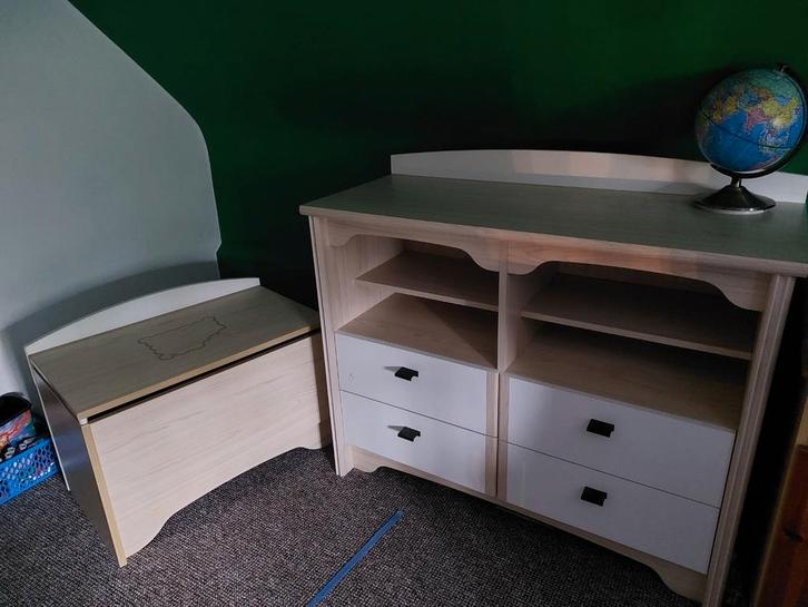 Commode+coffre enfant Gautier P’tit Biscuit–à venir chercher, Kinderen en Baby's, Kinderkamer | Commodes en Kasten, Zo goed als nieuw