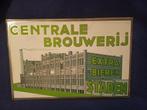 Centrale Brouwerij Staden: metalen reclamebord 1932, Verzamelen, Merken en Reclamevoorwerpen, Ophalen of Verzenden, Gebruikt, Reclamebord