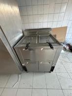 Friteuse (dubbele) in inox dubbel, Zakelijke goederen, Ophalen, Gebruikt, Fornuis, Frituur en Grillen