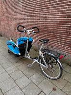 Gazelle bakfiets, Fietsen en Brommers, Fietsen | Bakfietsen, Ophalen, Gebruikt, Huif, 2 kinderen