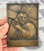 After Leonhard Posch 1800 Plaquette Christus met kruis Brons, Antiek en Kunst, Ophalen of Verzenden