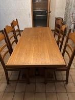 Houten keukentafel met stoelen, Enlèvement, Cinq personnes ou plus, Rectangulaire