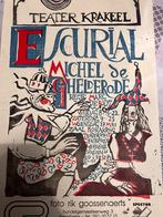 Vintage Poster Teater Krakeel Escurial Michel De Ghelderode, Rechthoekig Staand, Deurposter of groter, Ophalen of Verzenden, Zo goed als nieuw