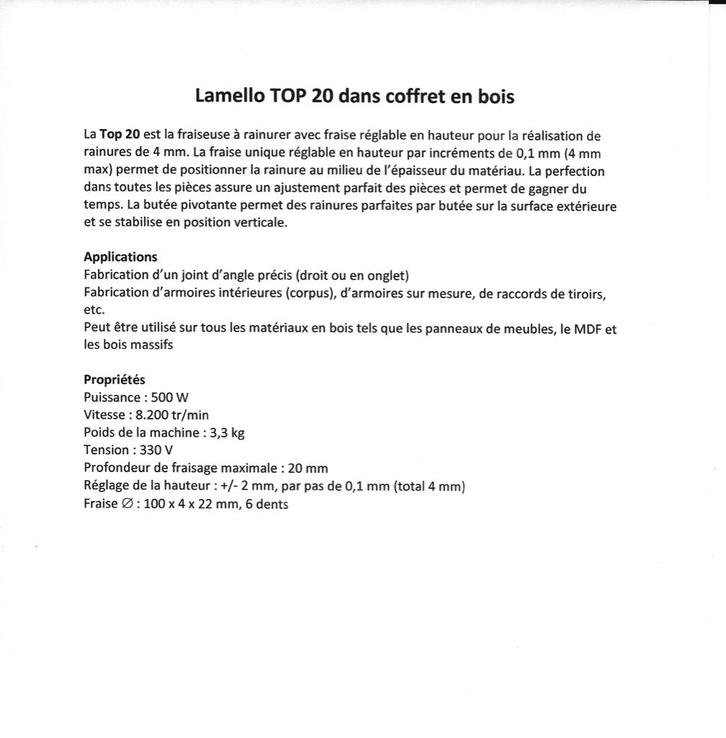 Lamello, Doe-het-zelf en Bouw, Gereedschap | Handgereedschap, Zo goed als nieuw, Ophalen of Verzenden