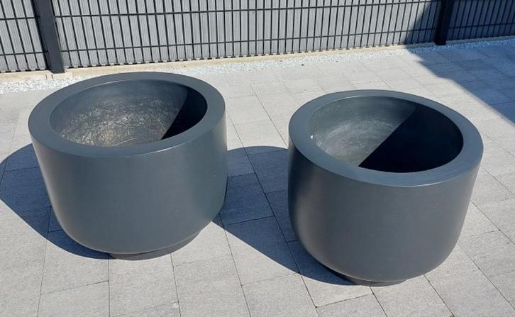 Grote glasfiber tuinpotten, Tuin en Terras, Bloempotten, Zo goed als nieuw, Kunststof, Binnen, Balkon, Tuin, 40 tot 70 cm, 40 cm of meer