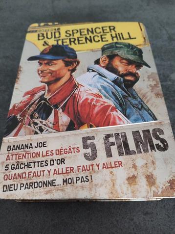 Coffret métal 5 Dvd Bud Spencer & Terence Hill, comme neuf 