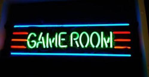Game room neon en veel andere mancave decoratie neons kado, Collections, Marques & Objets publicitaires, Neuf, Table lumineuse ou lampe (néon)