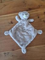 Beer knuffeldoekje / doudou “I am new here” (taupe/grijsbeig, Kinderen en Baby's, Speelgoed | Knuffels en Pluche, Verzenden, Gebruikt