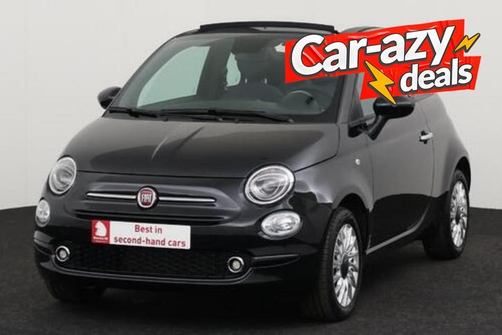 Fiat 500C 1.0 CLUB MHEV - VESUVIO BLACK/BORDEAUX TOP 1.0 CLU, Auto's, Fiat, Bedrijf, Te koop, 500C, Airconditioning, Cruise Control