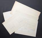 set van 5 interieurtekeningen rond 1920 - potlood - Callaert, Ophalen of Verzenden