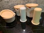 peper en zoutvatje, melk en suikerpotje, Tupperware, Ophalen, Crème