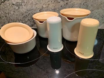 peper en zoutvatje, melk en suikerpotje, Tupperware, Enlèvement, Crème