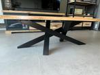 Table basse rectangulaire avec plateau en bois massif, Huis en Inrichting, Tafels | Salontafels, Ophalen, 100 tot 150 cm, Nieuw