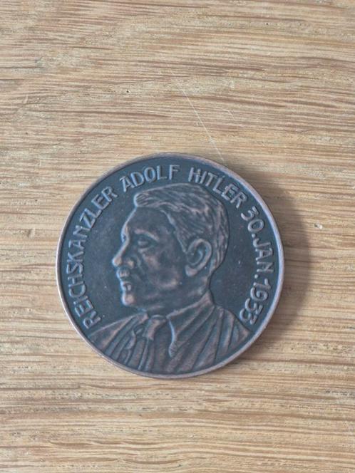 Bronzen herdenkingspenning benoeming 30 jan. 1933, Verzamelen, Militaria | Tweede Wereldoorlog, Ophalen of Verzenden
