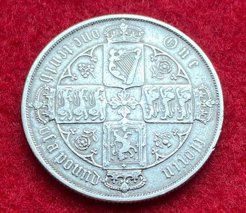 Rare Ancienne Pièce Gothique Anglaise 1 Florin de 1880, Antiquités & Art, Antiquités | Argent & Or, Argent, Enlèvement ou Envoi