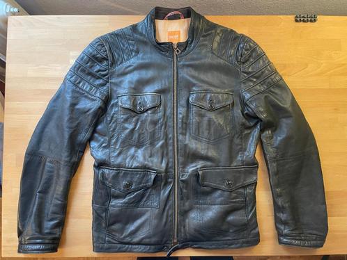Hugo Boss Orange Leather jacket, Kleding | Heren, Jassen | Zomer, Gedragen, Maat 52/54 (L), Ophalen of Verzenden