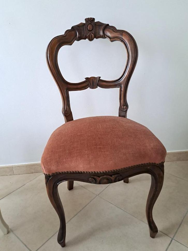 Stoelen 6 stuks Stoffen Zit, Huis en Inrichting, Stoelen, Gebruikt, Vijf, Zes of meer stoelen, Hout, Stof, Ophalen