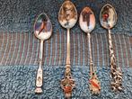 6 cuillères-souvenirs motifs variés.Argent?Décor émaillé, Antiek en Kunst, Antiek | Email, Ophalen of Verzenden