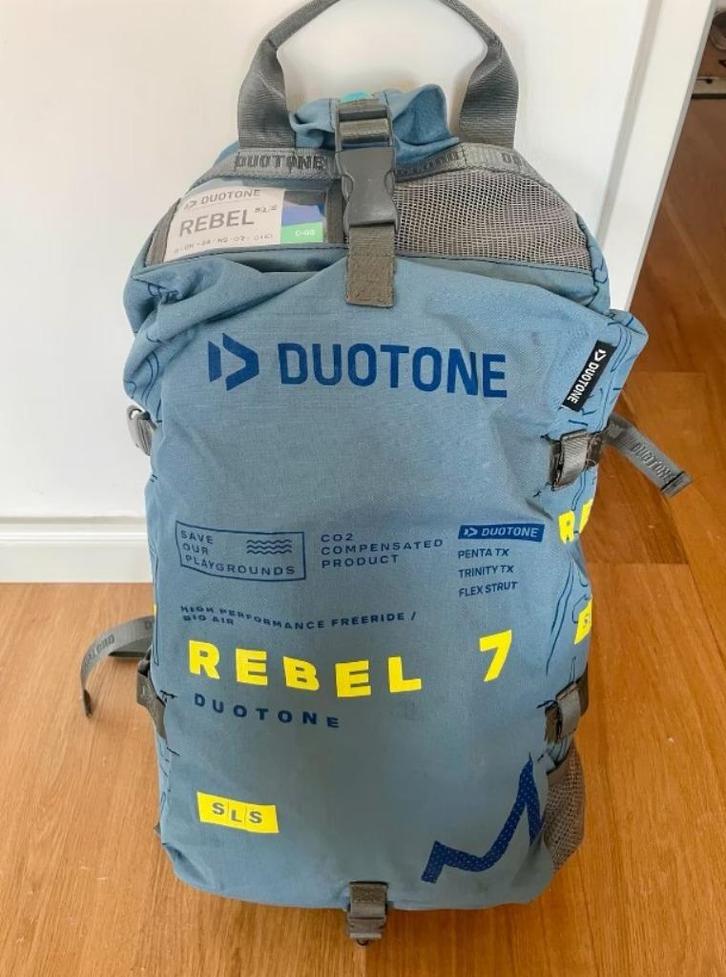 Duotone Rebel SLS 7qm 2024 – Topstaat, Blauw, Watersport en Boten, Kitesurfen, Zo goed als nieuw, Kite, 7 m², Geen board, Ophalen of Verzenden
