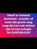Gratis ophalen van brommers , scooters of moto s