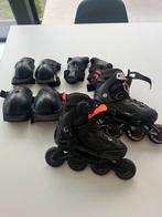 Skates / rollerblades Oxelo 32-35 incl bescherming XS, Sport en Fitness, Ophalen, Kinderen, Inline skates 4 wielen, Verstelbaar
