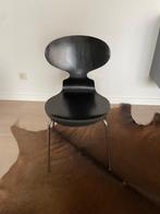 6 Fritz Hansen Ant Stoelen 1970 (zwart), Overige materialen, Vijf, Zes of meer stoelen, Design, Gebruikt