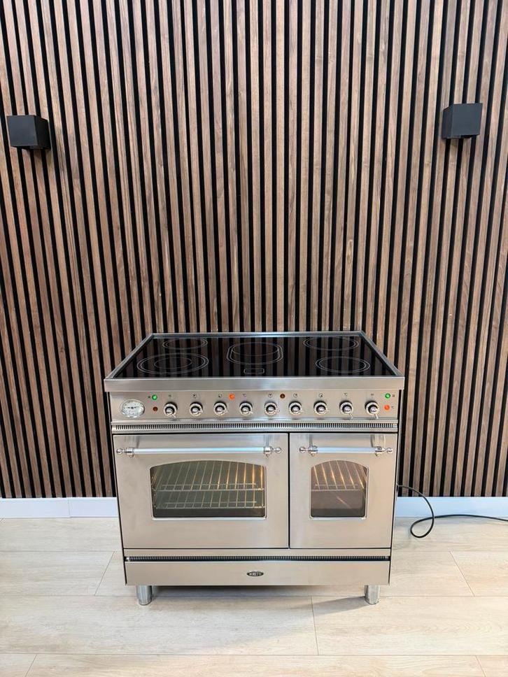 Prachtige Rvs Boretti Fornuis keramisch (Gratis bezorgen), Electroménager, Tables de cuisson, Comme neuf, Enlèvement ou Envoi