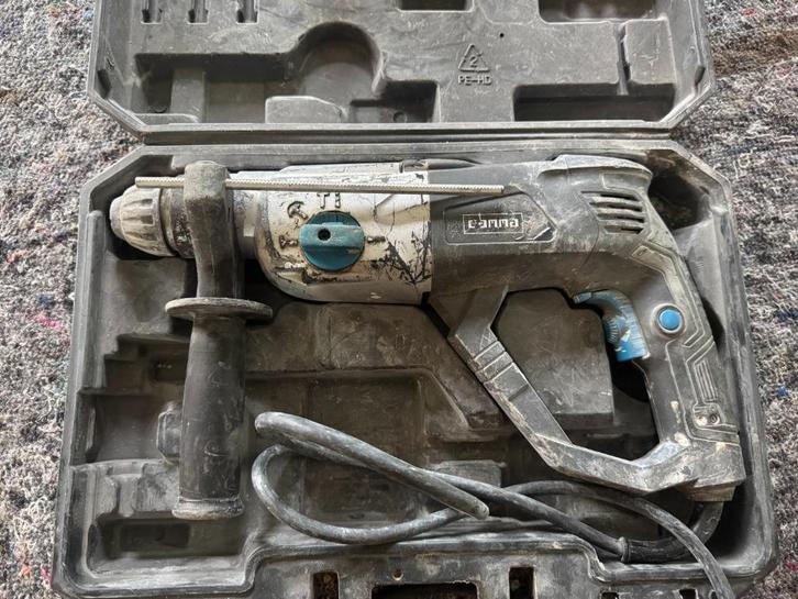 Perforateur GAMMA avec coffret – bon état, Doe-het-zelf en Bouw, Gereedschap | Boormachines, Gebruikt, Boor- en/of Breekhamer