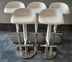 Chaises hautes blanches réglables bar /  cuisine, Maison & Meubles, Chaises, Métal, Comme neuf, Enlèvement, Cinq, Six Chaises ou plus