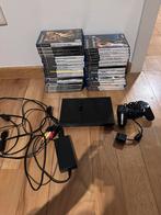 Playstation 2 slim met games, Games en Spelcomputers, Spelcomputers | Sony PlayStation 2, Ophalen, Zo goed als nieuw, Slim, Met games
