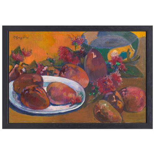 Stilleven met mangos - Paul Gauguin canvas + baklijst 70x50c, Huis en Inrichting, Woonaccessoires | Schilderijen, Tekeningen en Foto's